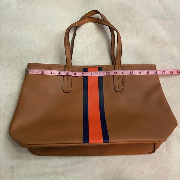 New! Neely & Chloe Striped Faux Leather Tote Bag nwot - Picture 8 of 8